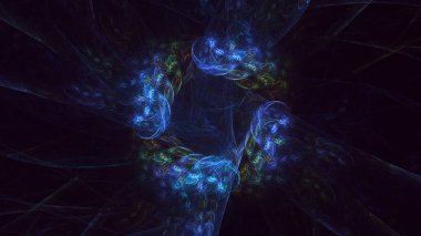 3B soyut yuvarlak ışık arkaplanı oluşturma