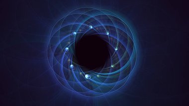 Soyut çember ışık arkaplanı oluşturuluyor