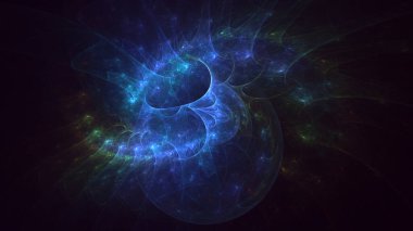 3B soyut renkli fraktal ışık arkaplanı oluşturma