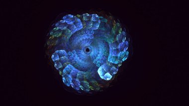 Soyut çember ışık arkaplanı oluşturuluyor