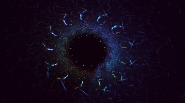 3B, soyut yuvarlak ışık arkaplanı oluşturma