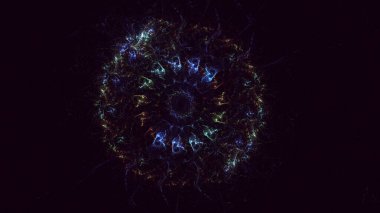 Soyut çember ışık arkaplanı oluşturuluyor