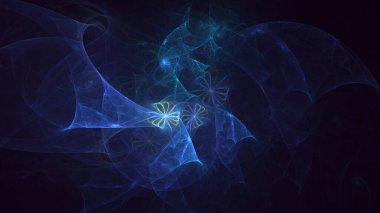 3B soyut renkli fraktal ışık arkaplanı oluşturma