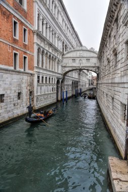 Venice, Italy - 17.01.2023: View over the scenic architectural detail in Venice. The island is a popular attraction for tourists,famous for its glass making and water canal.