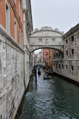 Venice, Italy - 17.01.2023: View over the scenic architectural detail in Venice. The island is a popular attraction for tourists,famous for its glass making and water canal.