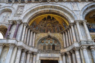 Venice, Italy - 17.01.2023: View over the scenic architectural detail in Venice. The island is a popular attraction for tourists,famous for its glass making and water canal.