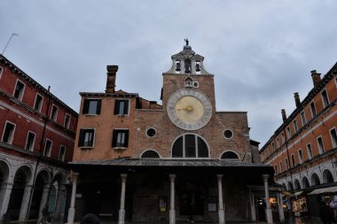 Venice, Italy - 17.01.2023: View over the scenic architectural detail in Venice. The island is a popular attraction for tourists,famous for its glass making and water canal.