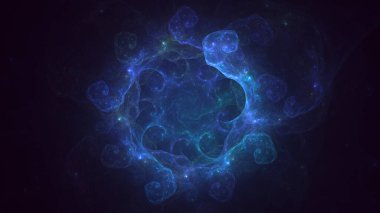 Soyut çok renkli fraktal ışık arkaplanı 3B görüntüleme