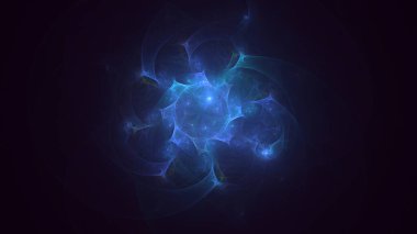 Soyut çok renkli fraktal ışık arkaplanı 3B görüntüleme