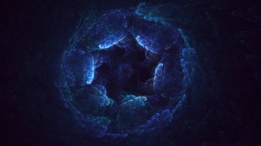 Soyut çok renkli fraktal ışık arkaplanı 3B görüntüleme