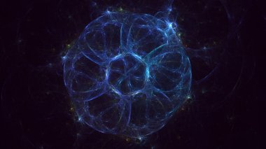 3B soyut renkli fraktal ışık arkaplanı oluşturma