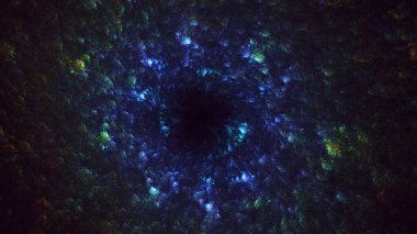 3B soyut renkli fraktal ışık arkaplanı oluşturma