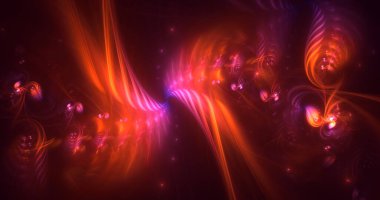 3B soyut renkli fraktal ışık arkaplanı oluşturma