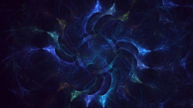 3B soyut renkli fraktal ışık arkaplanı oluşturma