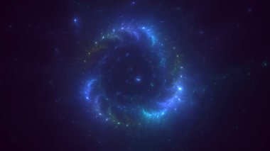 3B soyut renkli fraktal ışık arkaplanı oluşturma