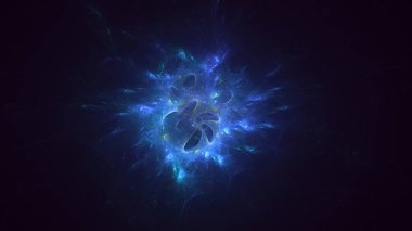 3B soyut renkli fraktal ışık arkaplanı oluşturma