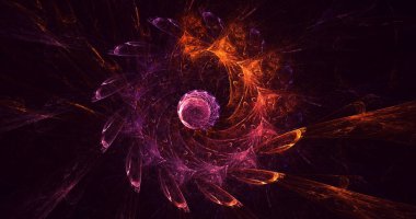 3B soyut renkli fraktal ışık arkaplanı oluşturma