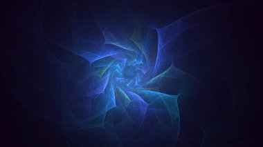 Soyut çok renkli fraktal ışık arkaplanı 3B görüntüleme