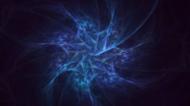 Soyut çok renkli fraktal ışık arkaplanı 3B görüntüleme