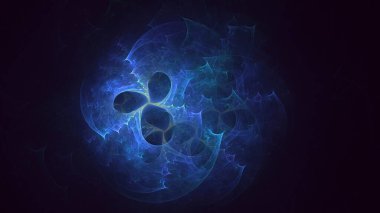 Soyut çok renkli fraktal ışık arkaplanı 3B görüntüleme