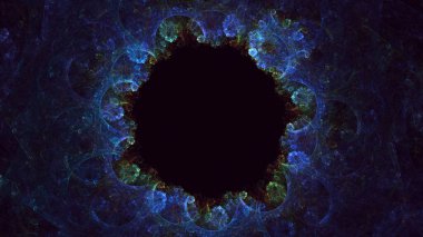 Soyut çok renkli fraktal ışık arkaplanı 3B görüntüleme