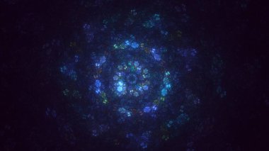 Soyut çok renkli fraktal ışık arkaplanı 3B görüntüleme