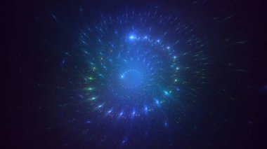 Soyut çok renkli fraktal ışık arkaplanı 3B görüntüleme