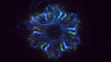 Soyut çok renkli fraktal ışık arkaplanı 3B görüntüleme