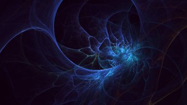 3D, soyut çok renkli teknoloji fraktal ışık arkaplanı oluşturuluyor