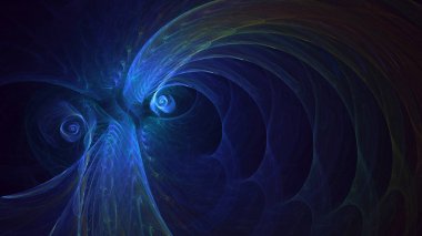 3D, soyut çok renkli teknoloji fraktal ışık arkaplanı oluşturuluyor