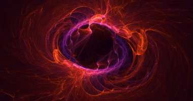 Soyut mavi fraktal ışık arkaplanı 3 boyutlu oluşturuluyor