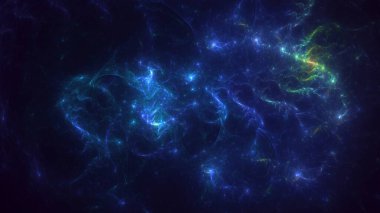 3D görüntüleme teknolojisi soyut fraktal arkaplan