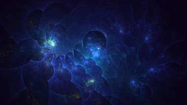 3D görüntüleme teknolojisi soyut fraktal arkaplan