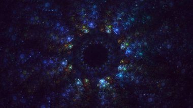 3D görüntüleme teknolojisi soyut fraktal arkaplan