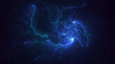 3B soyut renkli fraktal ışık arkaplanı oluşturma