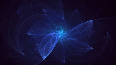 3B soyut renkli fraktal ışık arkaplanı oluşturma