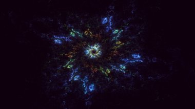 3B, soyut yuvarlak ışık arkaplanı oluşturma