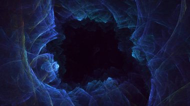 3B soyut renkli fraktal ışık arkaplanı oluşturma