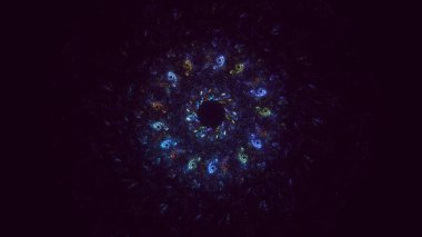 3B, soyut yuvarlak ışık arkaplanı oluşturma