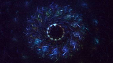 3B, soyut yuvarlak ışık arkaplanı oluşturma