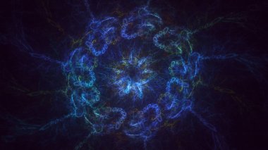 3B, soyut yuvarlak ışık arkaplanı oluşturma