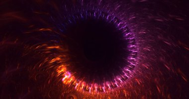 3B, soyut yuvarlak ışık arkaplanı oluşturma