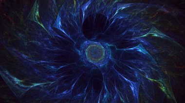 3D görüntüleme teknolojisi soyut fraktal arkaplan