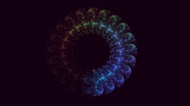 3B soyut renkli fraktal ışık arkaplanı oluşturma