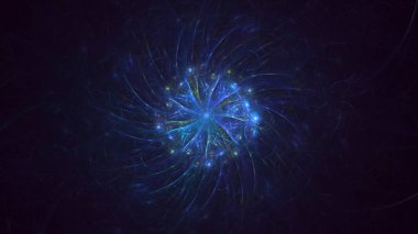 3B soyut renkli fraktal ışık arkaplanı oluşturma