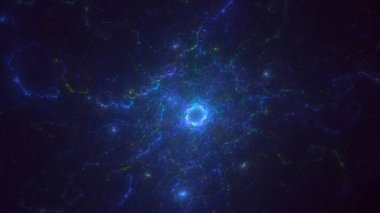 3B soyut renkli fraktal ışık arkaplanı oluşturma