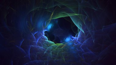 3B soyut renkli fraktal ışık arkaplanı oluşturma