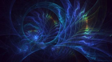 Soyut çok renkli fraktal ışık arkaplanı 3B görüntüleme