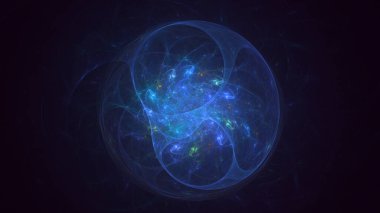 Soyut çok renkli fraktal ışık arkaplanı 3B görüntüleme