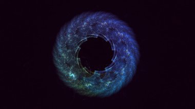 Soyut çok renkli fraktal ışık arkaplanı 3B görüntüleme